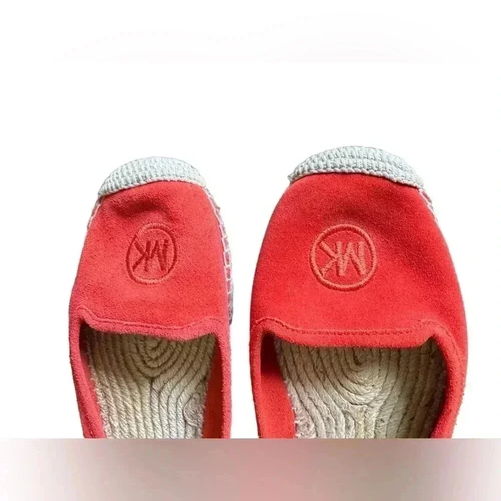 Michael Kors Orange Suede Espadrille Flats Sz 8M